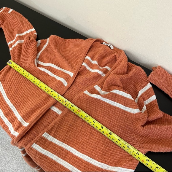 Madewell Orange Stripe Ryder Cardigan - Picture 8 of 11